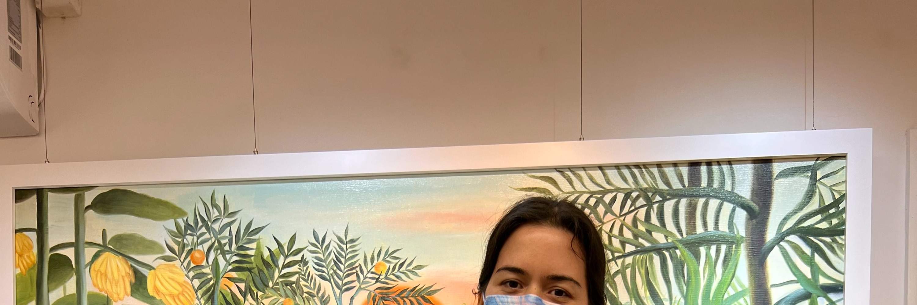 Rica Art Space Hong Kong Skyline painting Pointillism